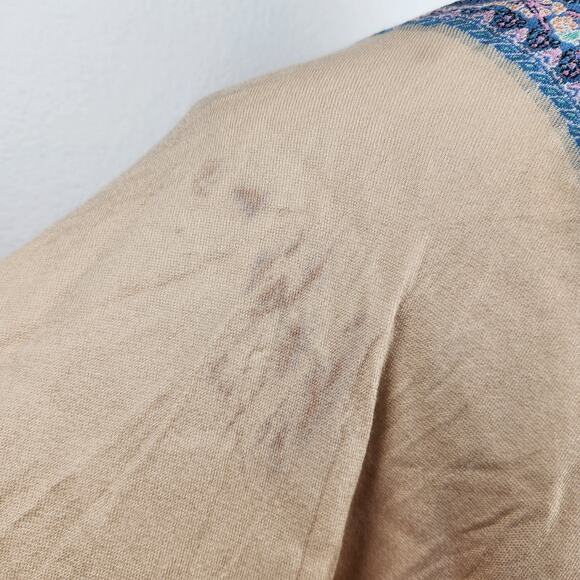 Etro Wool-Blend Cape Shawl Cream Open Front One Size - Picture 10 of 10